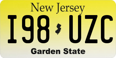 NJ license plate I98UZC