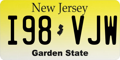 NJ license plate I98VJW