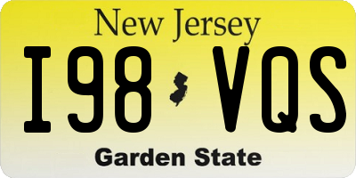 NJ license plate I98VQS