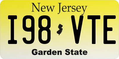 NJ license plate I98VTE