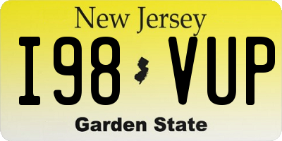 NJ license plate I98VUP