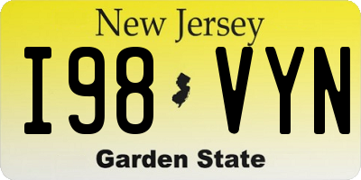 NJ license plate I98VYN