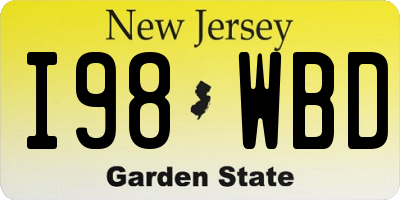 NJ license plate I98WBD