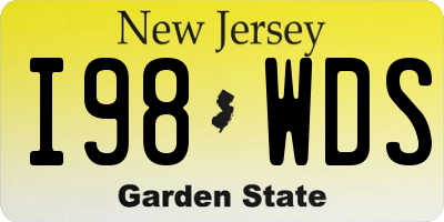 NJ license plate I98WDS
