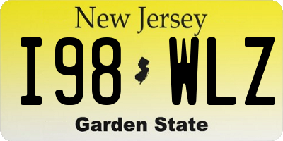 NJ license plate I98WLZ