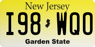 NJ license plate I98WQO