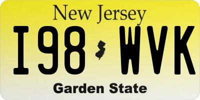 NJ license plate I98WVK