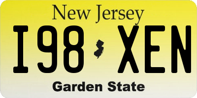 NJ license plate I98XEN