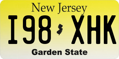 NJ license plate I98XHK
