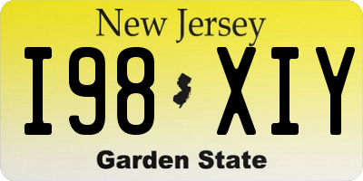 NJ license plate I98XIY