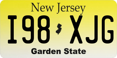 NJ license plate I98XJG