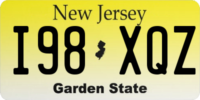 NJ license plate I98XQZ
