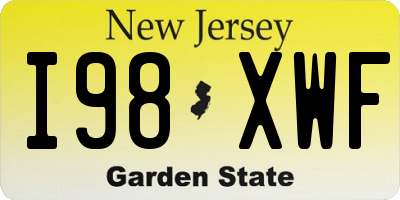 NJ license plate I98XWF