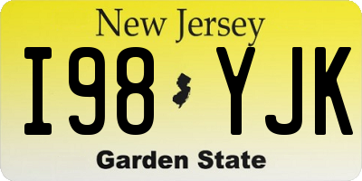 NJ license plate I98YJK