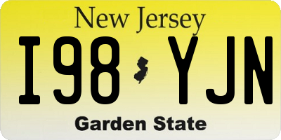 NJ license plate I98YJN