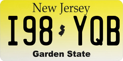 NJ license plate I98YQB