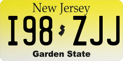 NJ license plate I98ZJJ