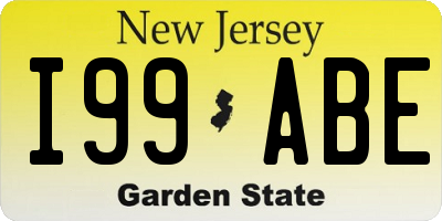 NJ license plate I99ABE