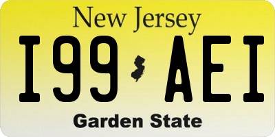 NJ license plate I99AEI