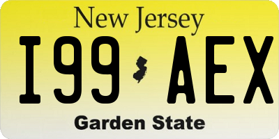 NJ license plate I99AEX