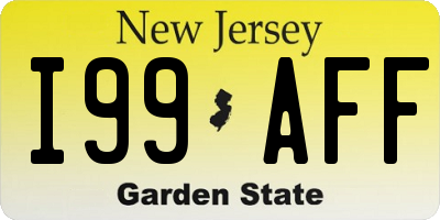 NJ license plate I99AFF