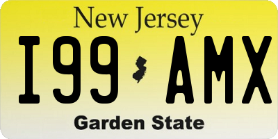 NJ license plate I99AMX
