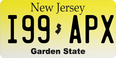 NJ license plate I99APX
