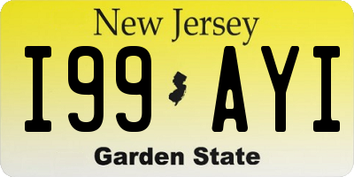 NJ license plate I99AYI