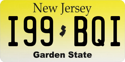 NJ license plate I99BQI