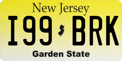 NJ license plate I99BRK