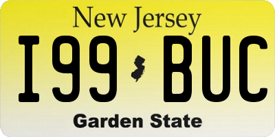 NJ license plate I99BUC