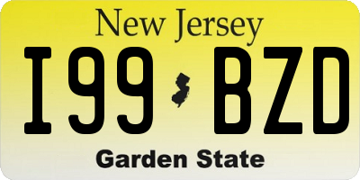 NJ license plate I99BZD