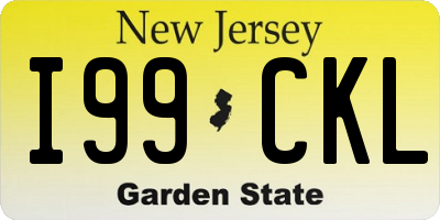 NJ license plate I99CKL