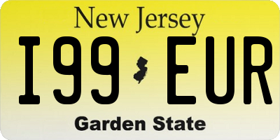 NJ license plate I99EUR