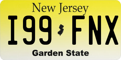 NJ license plate I99FNX