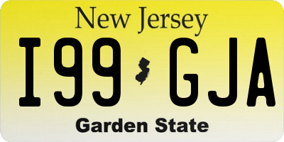 NJ license plate I99GJA