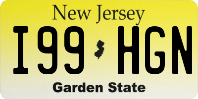 NJ license plate I99HGN