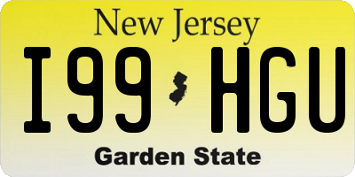NJ license plate I99HGU