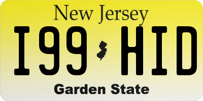 NJ license plate I99HID