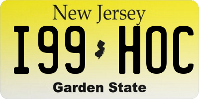 NJ license plate I99HOC