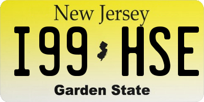 NJ license plate I99HSE