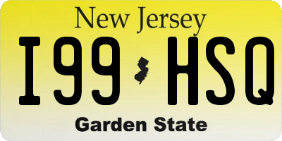 NJ license plate I99HSQ