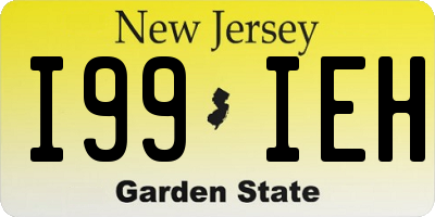 NJ license plate I99IEH