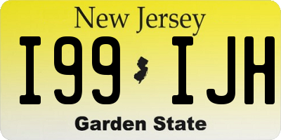 NJ license plate I99IJH