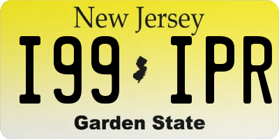 NJ license plate I99IPR
