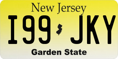 NJ license plate I99JKY