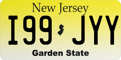 NJ license plate I99JYY