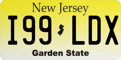 NJ license plate I99LDX