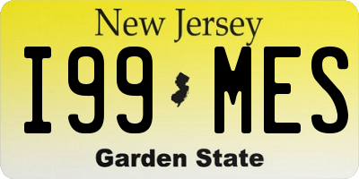 NJ license plate I99MES
