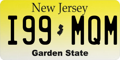 NJ license plate I99MQM